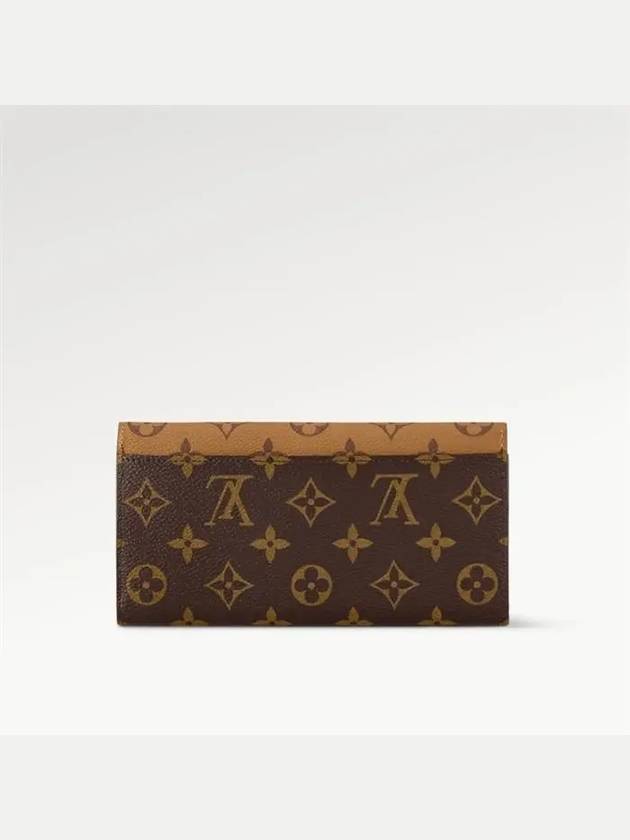 Emilie Monogram Reverse Canvas Long Wallet Brown - LOUIS VUITTON - BALAAN 6