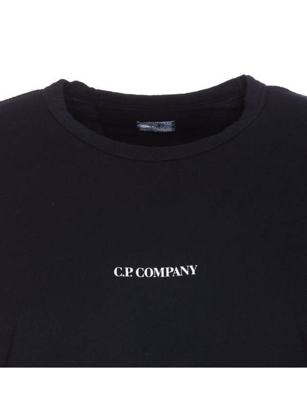 24/1 Jersey Garment Dyed Logo Short Sleeve T-Shirt Navy - CP COMPANY - BALAAN 5