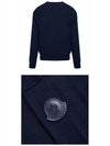 Men's Cotton Cashmere Knit Top Navy - MONCLER - BALAAN.