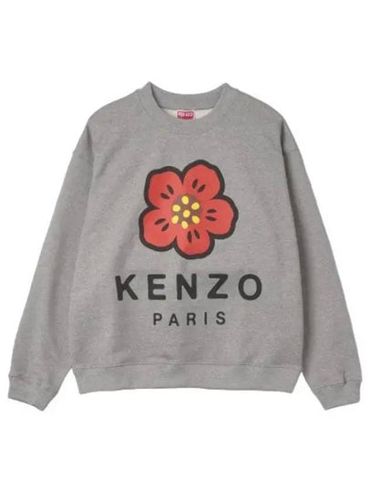 Women's Boke Flower Print Logo Sweatshirt Grey - KENZO - BALAAN 2