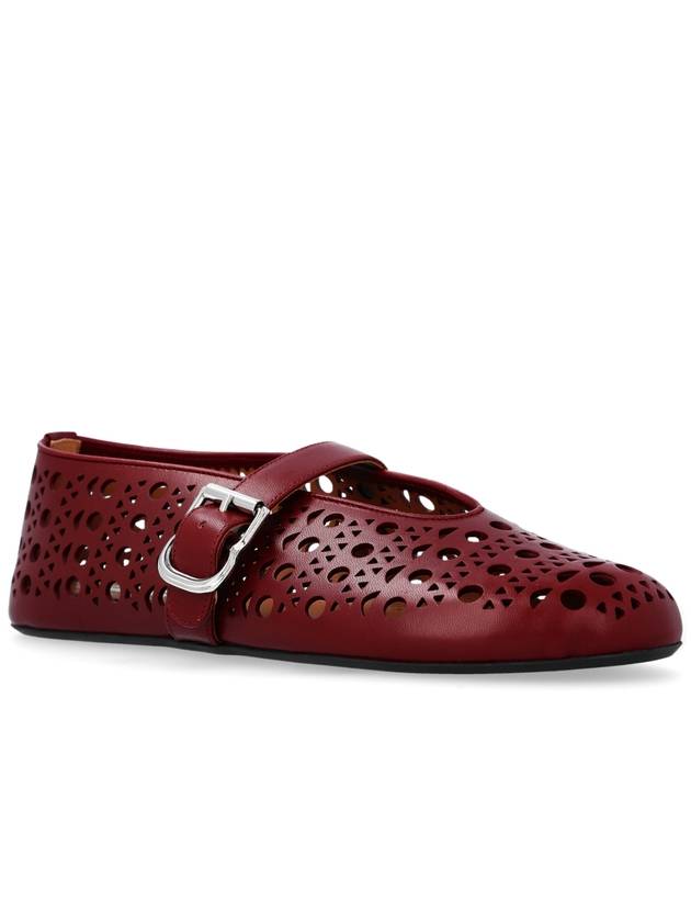 Alaïa Ballerinas Vienne, Women's, Burgundy - ALAIA - BALAAN 4