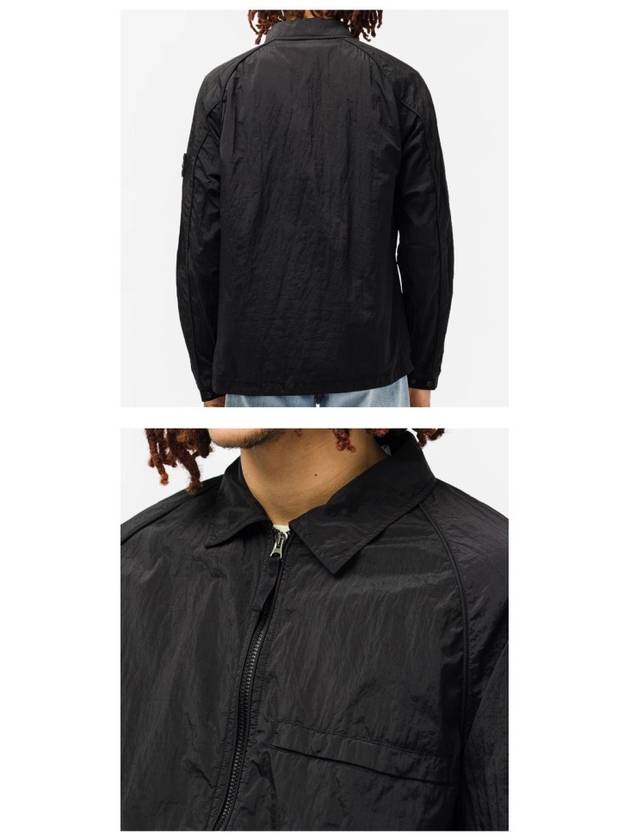 Nylon Metal Overshirt Zip-Up Jacket Black - STONE ISLAND - BALAAN 6