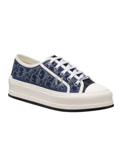 Walk'n'Dior Platform Cotton Low Top Sneaker Blue - DIOR - BALAAN 2