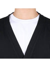 Men's Sustainable Classic Diagonal Wool Cardigan Black - THOM BROWNE - BALAAN 6