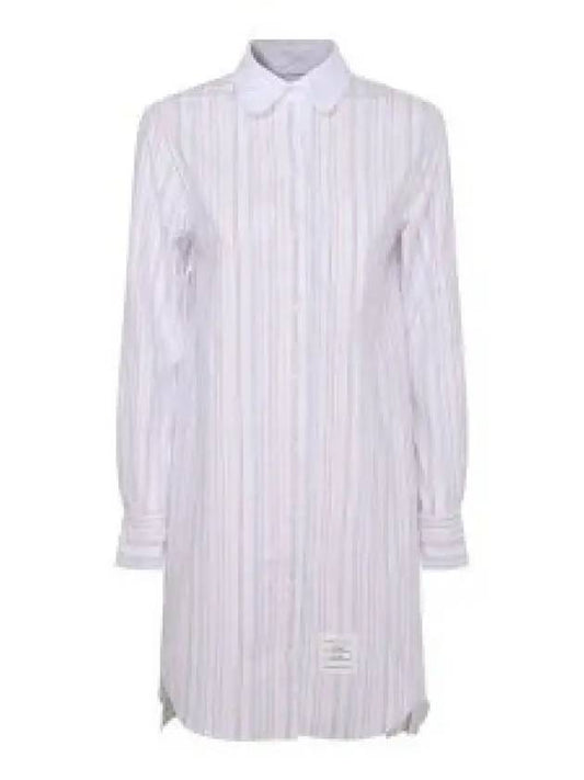 Pleated back stripe Oxford dress FDSD95C F0272 996 - THOM BROWNE - BALAAN 2