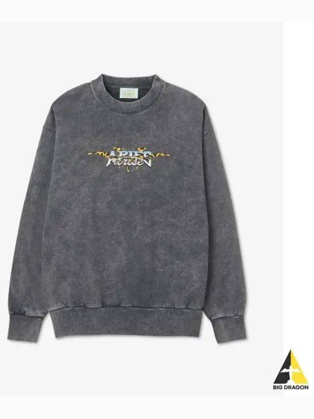 Chrome Desert Sweatshirt Acid Wash FTAR20006AW - ARIES - BALAAN 1