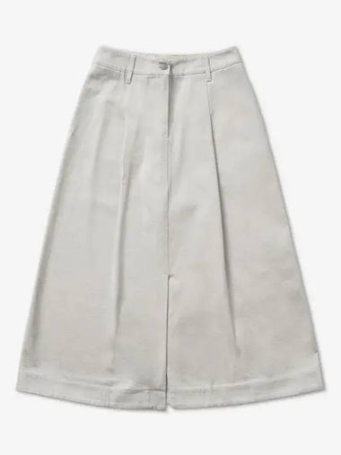 Soft Wash Pleated Denim Skirt Ice Gray ECOLESNW924ICEGREY - STUDIO NICHOLSON - BALAAN 1