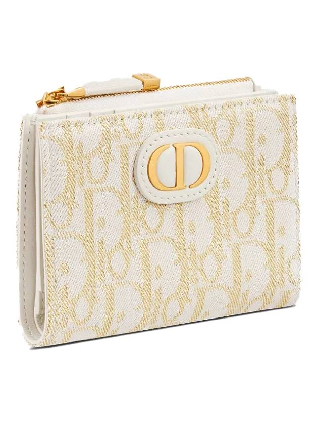 30 Montaigne Dahlia Half Wallet Gold Ivory - DIOR - BALAAN 3