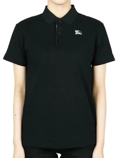 Kids Cotton Polo Shirt Black - BURBERRY - BALAAN 2