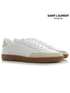 Court Classic Perforated Beige Tab Low Top Sneakers White - SAINT LAURENT - BALAAN 3