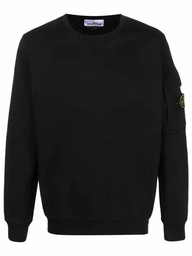 Waffen Patch Zipper Pocket Sweatshirt Black - STONE ISLAND - BALAAN 3