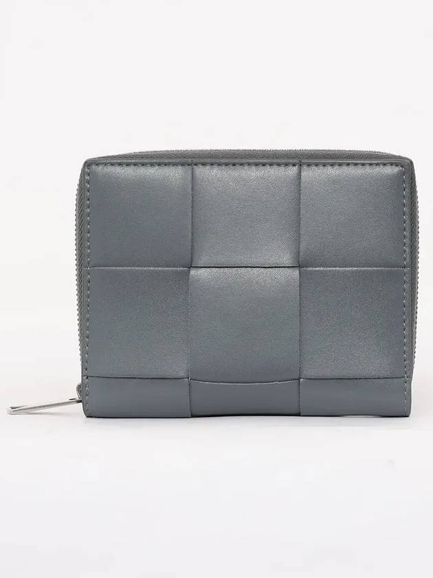 Intrecciato Mini Halfwallet Gray - BOTTEGA VENETA - BALAAN.