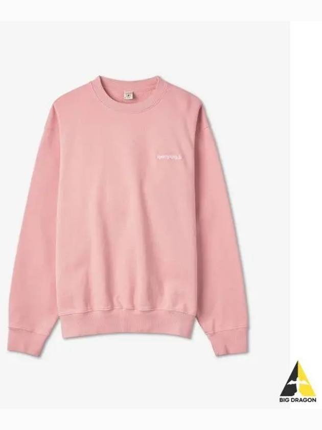 Embroidered Logo Crew Neck Cotton Sweatshirt Light Pink - SPORTY & RICH - BALAAN 2