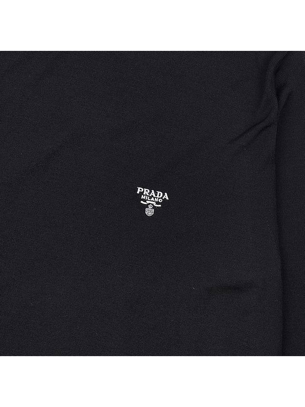 Superfine Crew neck Wool Knitted Sweater Black - PRADA - BALAAN 7