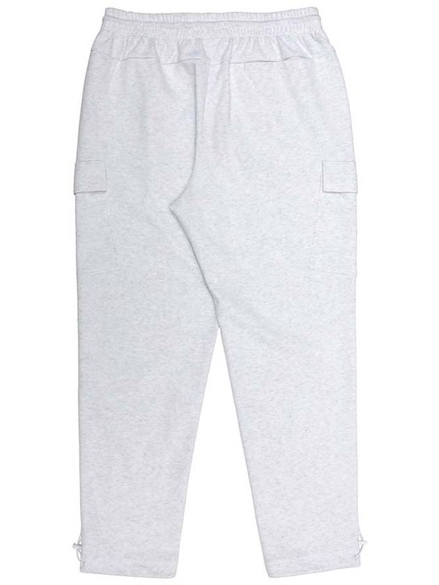 Cargo Jogger Track Pants White Melange Grey - THE GREEN LAB - BALAAN 5