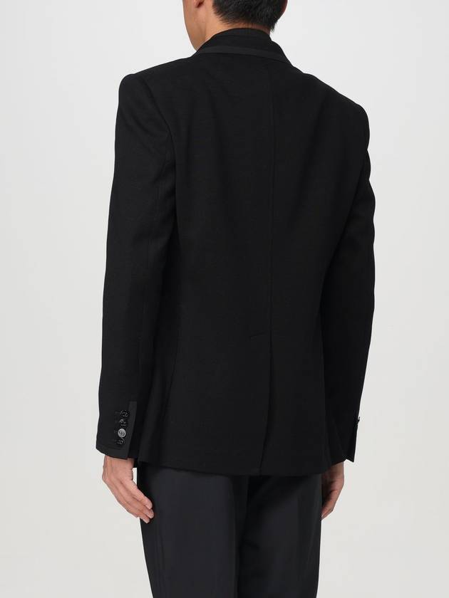 Garavani V logo double breasted jacket black - VALENTINO - BALAAN 4