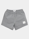 Striped Seersucker Swim Shorts Grey - THOM BROWNE - BALAAN 2