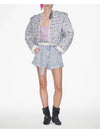 Drew Short Quilted Printed Cotton Jacket Ecru Lilac - ISABEL MARANT - BALAAN 6