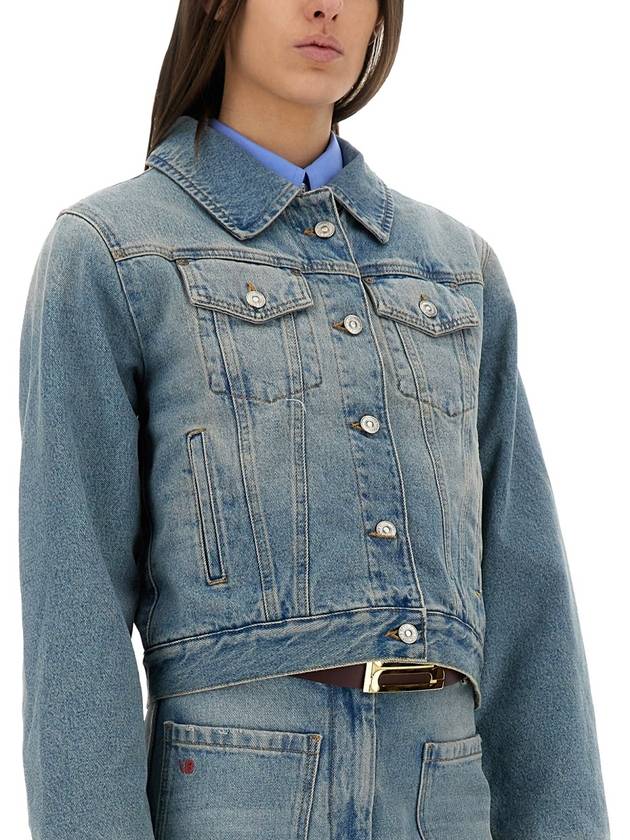 PADDED DENIM JACKET - VICTORIA BECKHAM - BALAAN 4