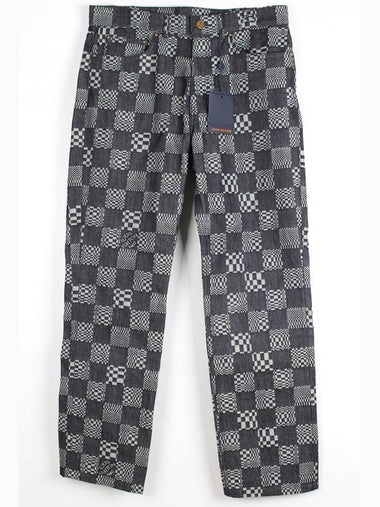 Distorted Damier Denim Pants 34 - LOUIS VUITTON - BALAAN 1