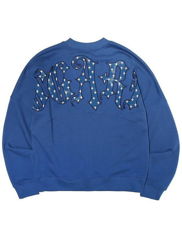 Cross Back Logo Sweatshirt Blue - OGARP - BALAAN 1