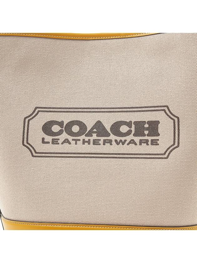 Women's Field Canvas Bucket Bag CH739 NATURAL CANVAS YELLOW GOLD - COACH - BALAAN 6