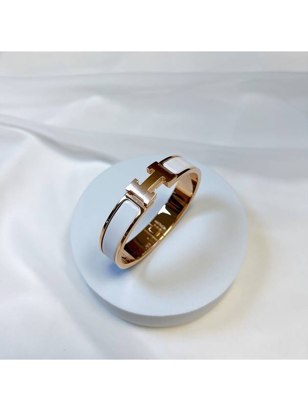 Click H Bracelet Rose Gold Cream - HERMES - BALAAN 10