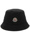 Logo Patch Bucket Hat Black 3B000 52 57843 999 - MONCLER - BALAAN 2