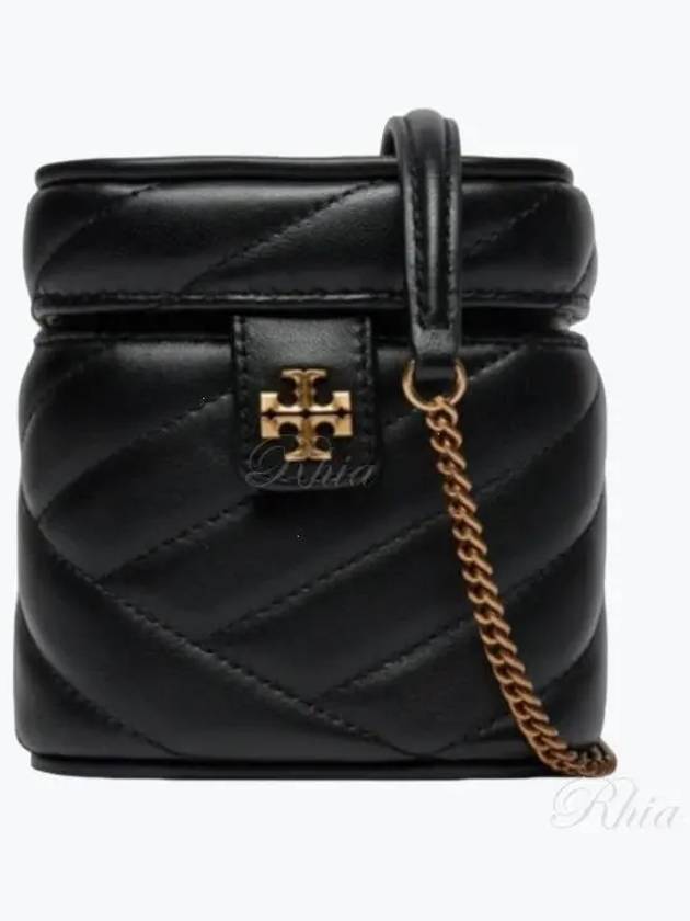 Kira Chevron Mini Vanity Cross Bag Black - TORY BURCH - BALAAN 2