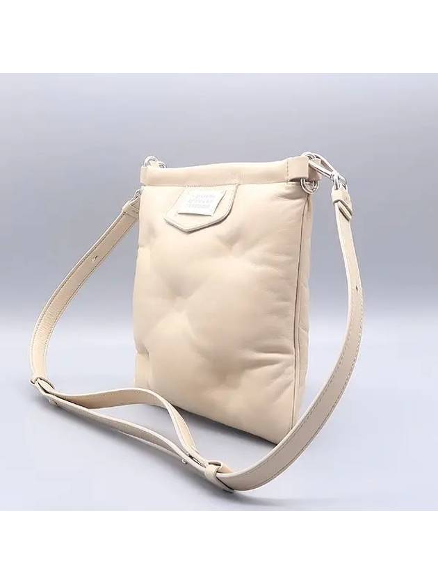 Maison Margiela SB1WG0005 Beige Leather Glam Slam Flat Pocket Shoulder Bag - MAISON MARGIELA - BALAAN 3