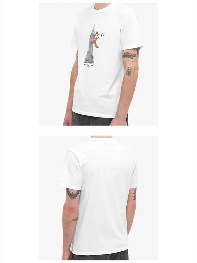 Olly Empire Fox Printing Round Short Sleeve T-Shirt White - MAISON KITSUNE - BALAAN 6