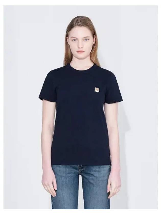 Women s Foxhead Patch Classic T Shirt Navy Contemporary Domestic Product GM0021120932342 - MAISON KITSUNE - BALAAN 1