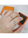 Small Chaine D'Ancre Enchainee Ring Silver - HERMES - BALAAN 6