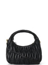 Wander Materasse Nappa Leather Mini Hobo Tote Bag Black - MIU MIU - BALAAN 4