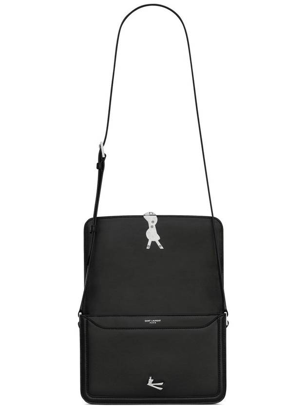 Men's Solferino Medium Satchel Cross Bag Black - SAINT LAURENT - BALAAN 6