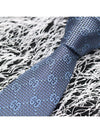 Men's GG Dot Pattern Silk Necktie Blue - GUCCI - BALAAN 4