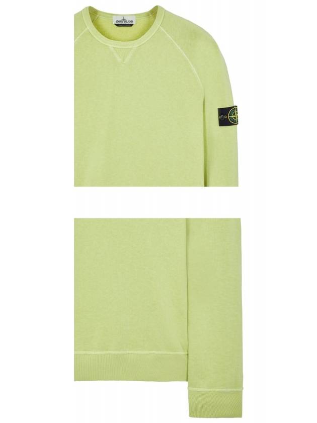 Garment Dyed Malfile Fleece Crewneck Sweatshirt Apple Green - STONE ISLAND - BALAAN 6