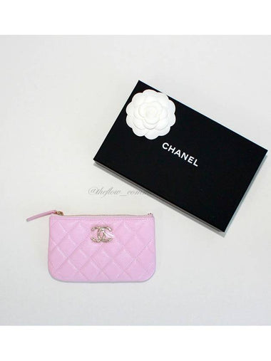 Season CC Logo Pouch Caviar Pink Champagne Gold AP3980 B16267 NW780 - CHANEL - BALAAN 1