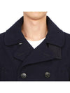 Logo Patch Double Breasted Jacket Marine - STONE ISLAND - BALAAN 9