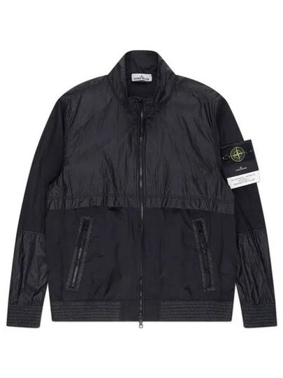 Logo Patch Recycled Nylon Track Jacket Black - STONE ISLAND - BALAAN 2