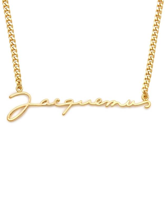 La Chain Signature Logo Chain Necklace Gold - JACQUEMUS - BALAAN 6