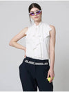 Ruffle Tie Sleeveless Top White - ATHPLATFORM - BALAAN 1