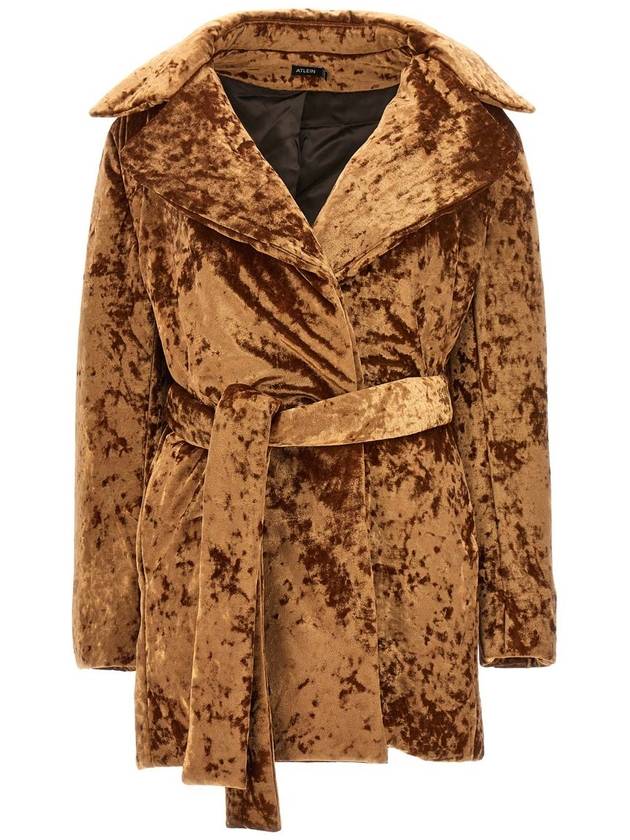 Atlein 'Crushed Velvet' Coat - ATLEIN - BALAAN 1