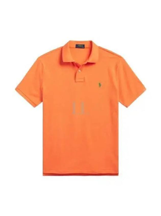 Embroidered Pony Green Slim Fit Polo Shirt Orange - POLO RALPH LAUREN - BALAAN 2