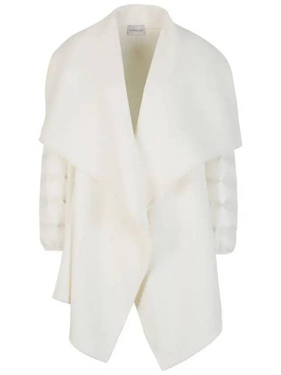 Wool Blend Padding Cape White - MONCLER - BALAAN 2