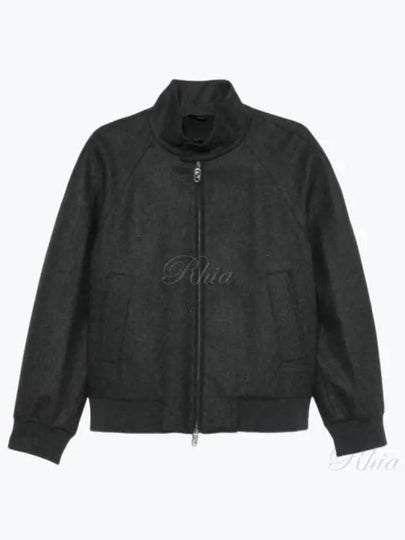 High Neck Cashmere Bomber Jacket Grey - FENDI - BALAAN 2