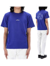 Stamp Two Print Short Sleeve T-Shirt Blue - STONE ISLAND - BALAAN 2