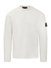 Wappen Patch Crew Neck Knit Top Ivory - STONE ISLAND - BALAAN 2