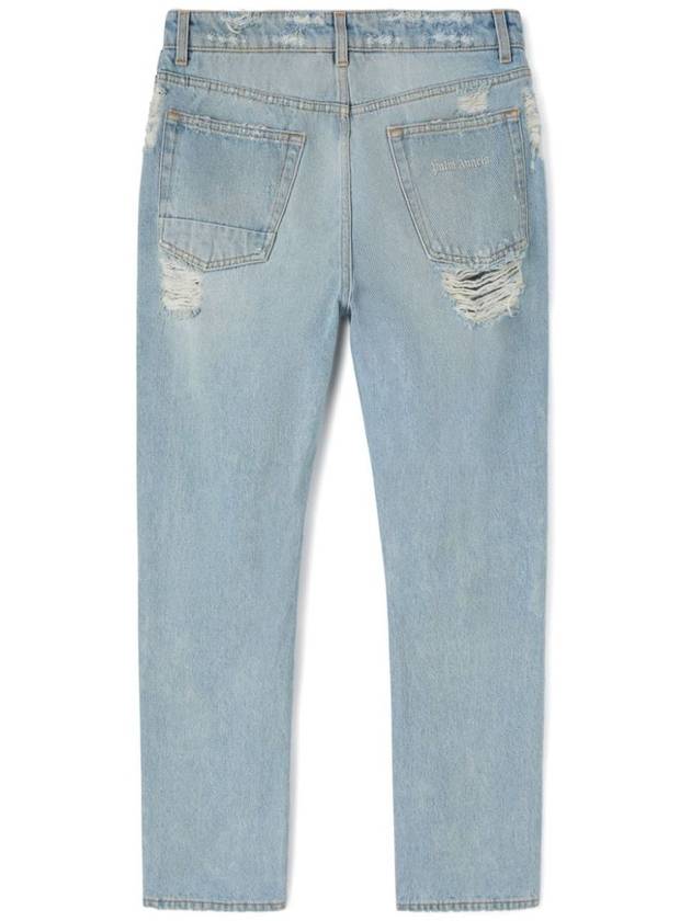 Denim Straight Pants PMYA039S24DE N001 4003 BLUE - PALM ANGELS - BALAAN 4