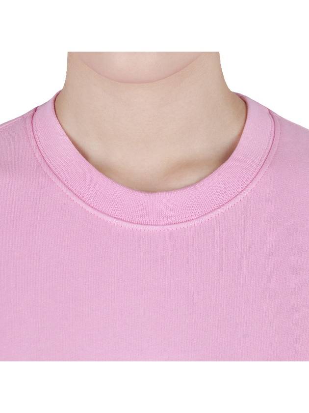 Box Logo Crew Neck Cotton Sweatshirt Pink - MSGM - BALAAN 6